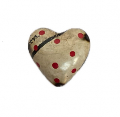 SMALL WHITE HEART W/ DOTS *NEW* AVAIL DEC 2026